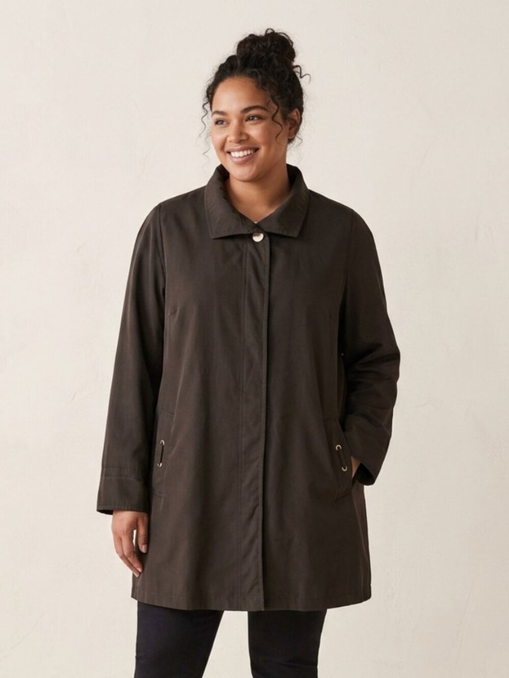 Fennelli Mona Lisa Black Trench Coat